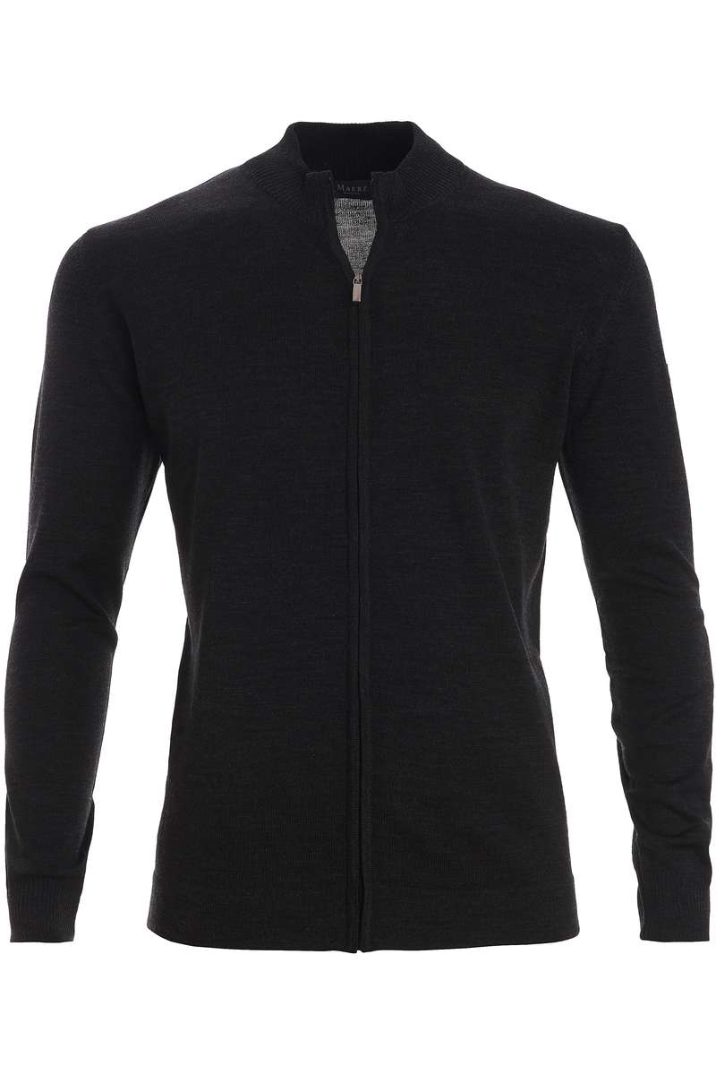MAERZ Strickjacke Classic Fit Zipper schwarz, einfarbig MAERZ Strickjacke Classic Fit Zipper schwarz, einfarbig