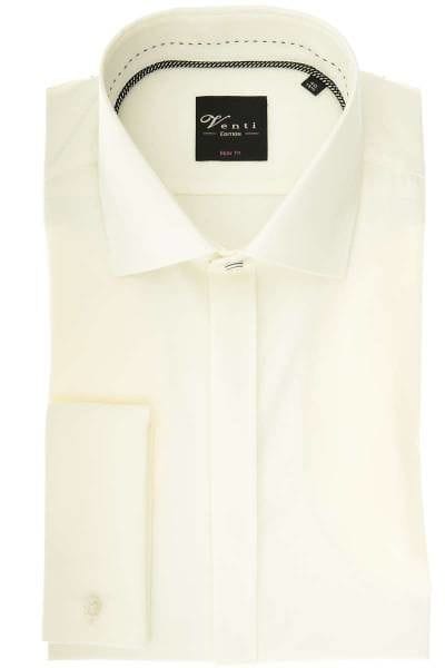 Venti Body Fit Galahemd beige, Einfarbig
