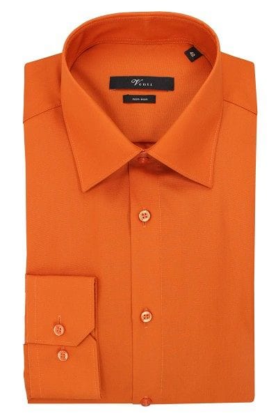 Venti Hemd - Modern Fit - orange, Einfarbig