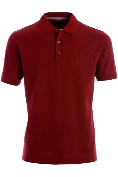 Olymp Modern Fit Poloshirt bordeaux, Einfarbig
