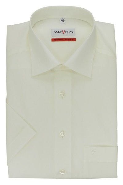Marvelis Hemd - Comfort Fit - hellbeige, Einfarbig