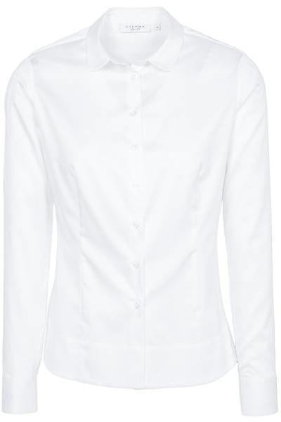Eterna Bluse Slim Fit - weiss, Einfarbig