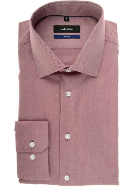 Seidensticker Tailored Hemd bordeaux/weiss, Strukturiert