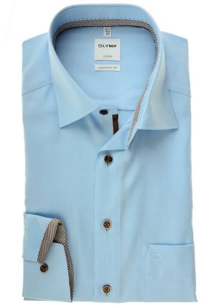 Olymp Luxor Comfort Fit Hemd bleu, Faux-uni