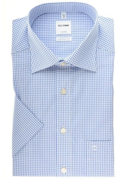 Olymp Hemd - Comfort Fit - blau/weiss, Kariert