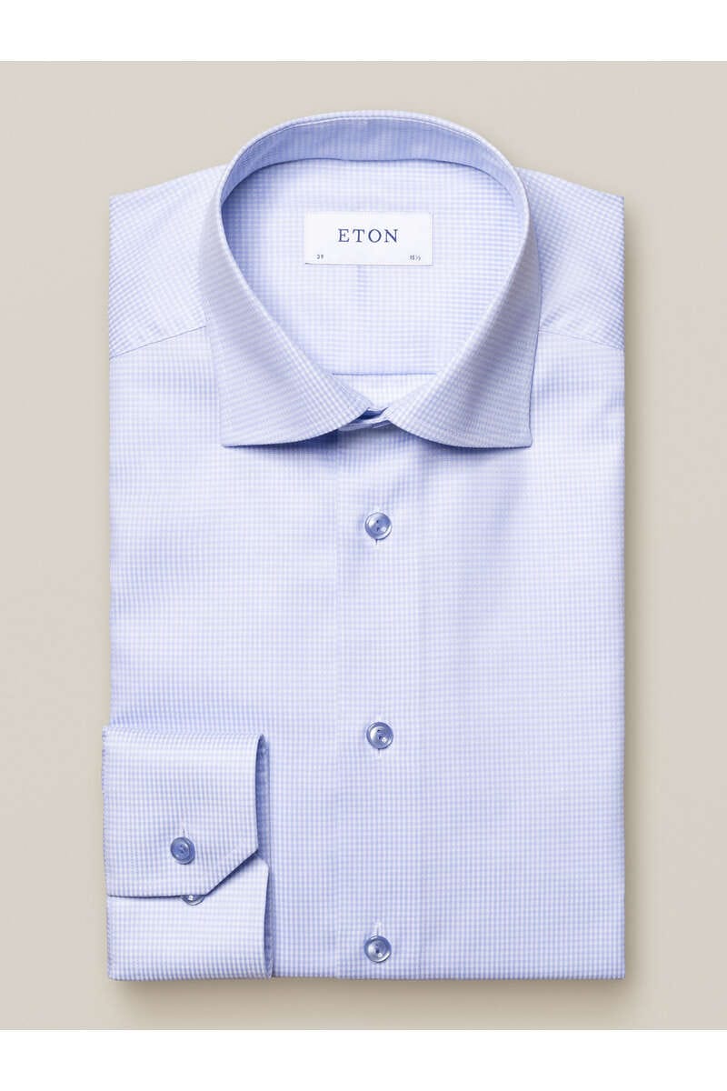 ETON Slim Fit Hemd hellblau, Kariert 43 - XL ETON Slim Fit Hemd hellblau, Kariert 43 - XL