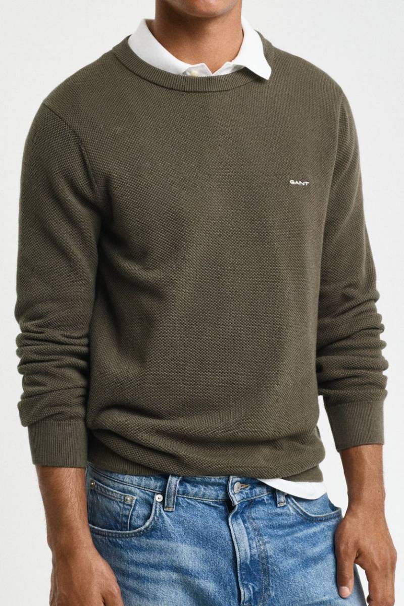 Crew Neck Herrenpullover Von Gant Crew Neck Gant Strickpullover