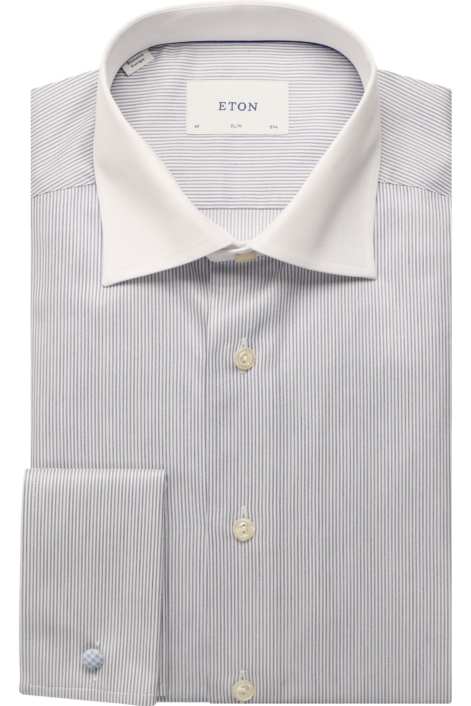 ETON Slim Fit Hemd blau, Gestreift 38 - S