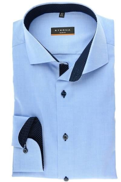 Eterna Hemd - Slim Fit - hellblau, Einfarbig
