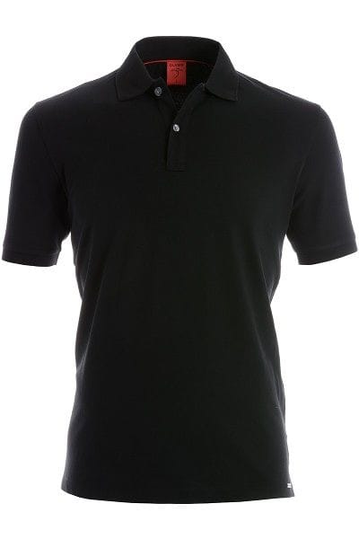 Olymp Poloshirt - Body Fit - schwarz, Einfarbig