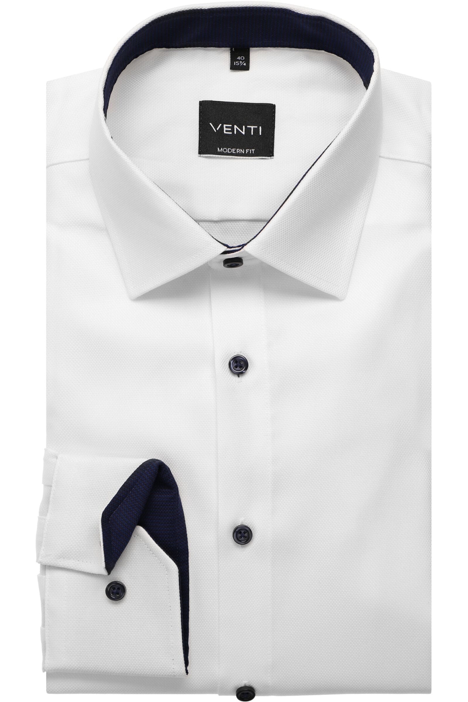 Venti Modern Fit Hemd weiss, Einfarbig