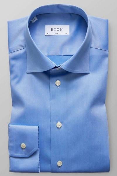 ETON Slim Fit Hemd blau, Einfarbig