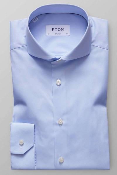 ETON Super Slim Hemd hellblau, Einfarbig