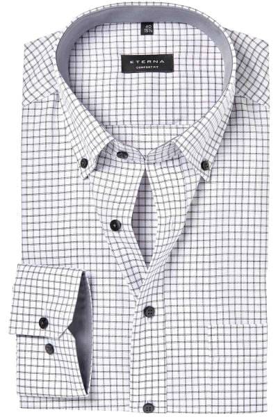 ETERNA Comfort Fit Hemd graphit/weiss, Kariert