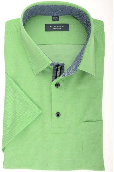 ETERNA Modern Fit Poloshirt grün, Einfarbig