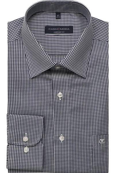 CASAMODA Camicia business a maniche corte a quadretti Comfort Fit