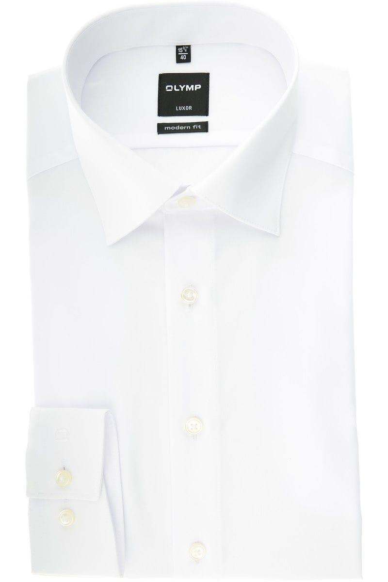 Olymp Hemd - Modern Fit - weiss, Einfarbig 37 - S Olymp Hemd - Modern Fit - weiss, Einfarbig 37 - S