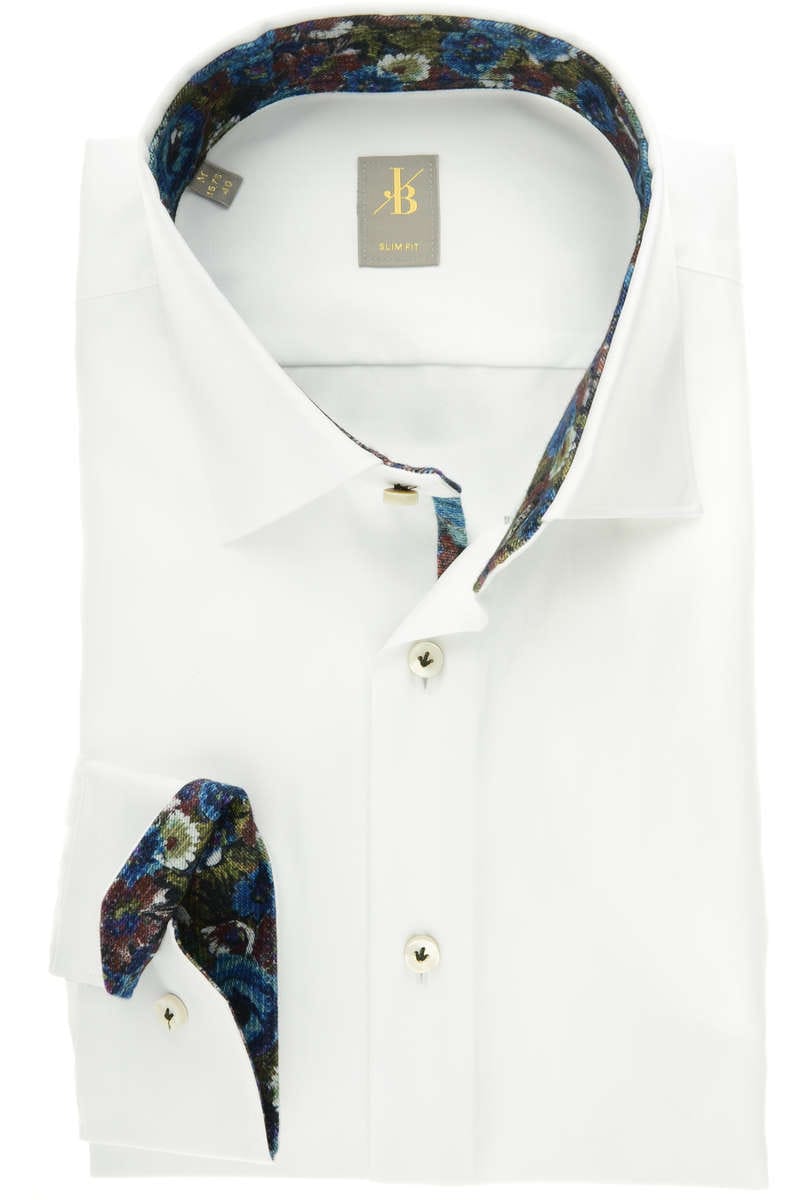 Jacques Britt Slim Fit Hemd weiss, Einfarbig 40 - M Jacques Britt Slim Fit Hemd weiss, Einfarbig 40 - M