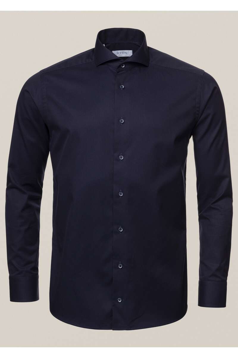 ETON Slim Fit Hemd marine, Einfarbig 42 - L ETON Slim Fit Hemd marine, Einfarbig 42 - L
