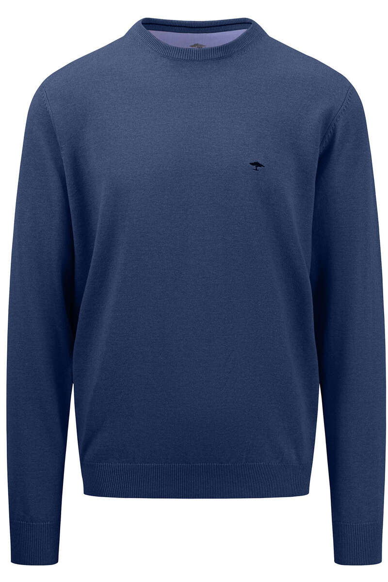 Fynch Hatton Casual Fit Herren pullover round neck dark blue Businesshemden