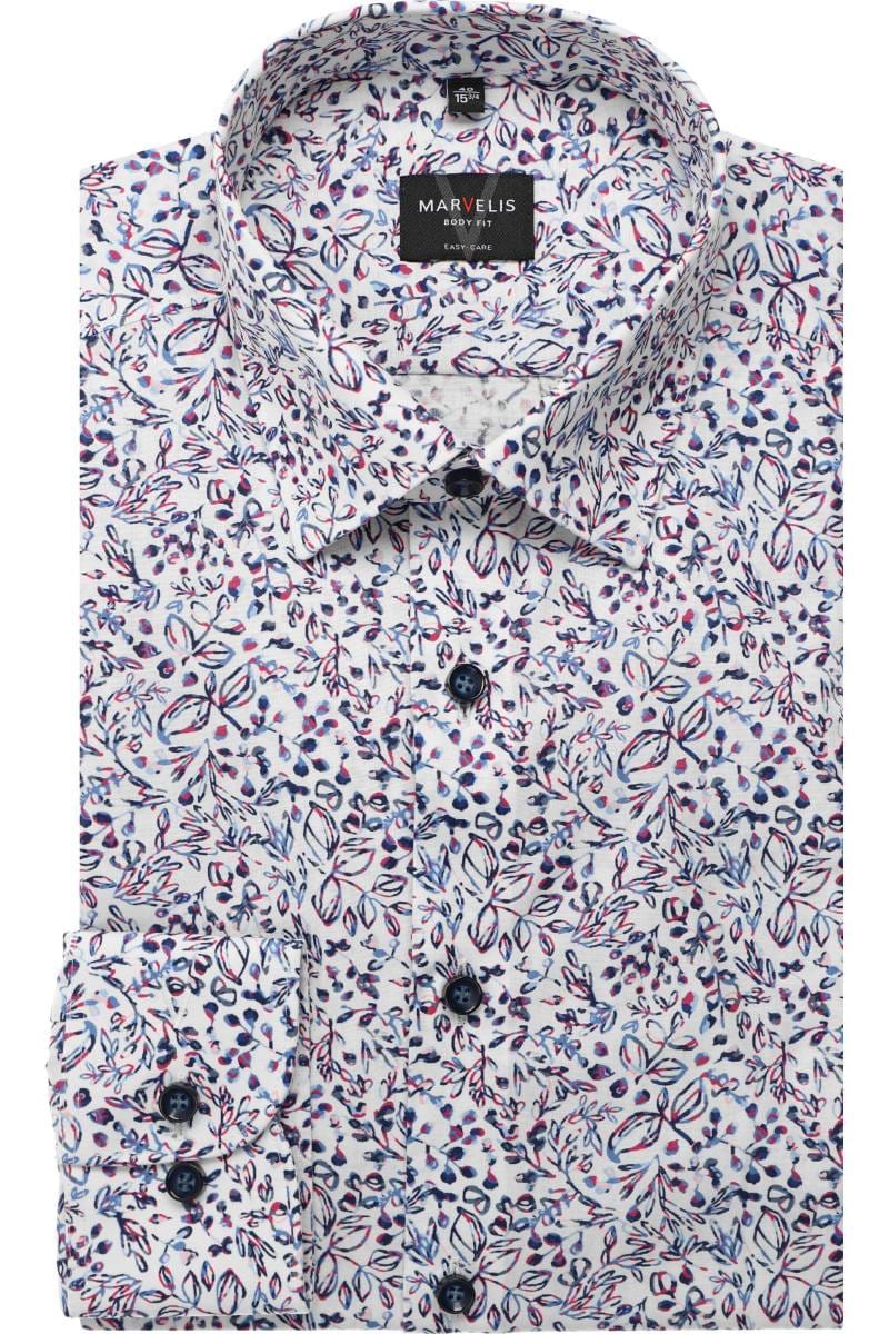 Marvelis Camicia da uomo a maniche lunghe, Comfort-Fit, tinta unita, 13