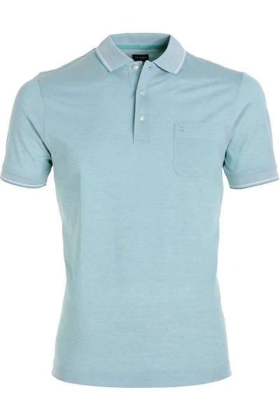OLYMP Modern Fit Poloshirt hellblau, melange