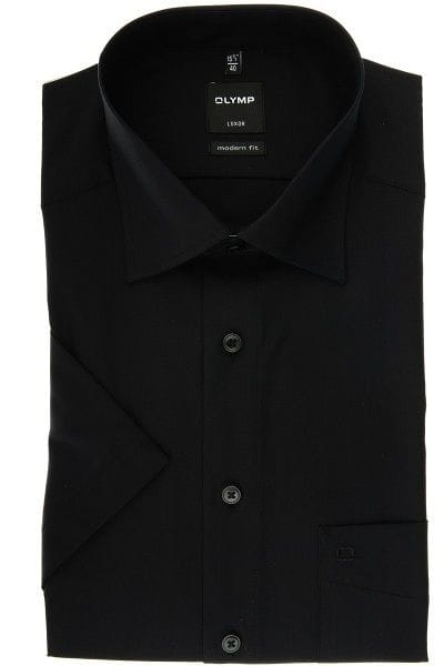 Olymp Luxor Modern Fit Hemd schwarz, Einfarbig
