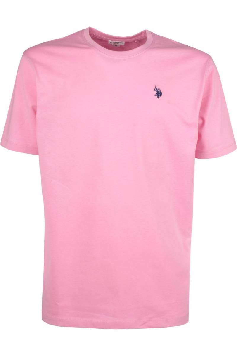 Polo Regular Fit T-Shirt Rundhals pink, Einfarbig