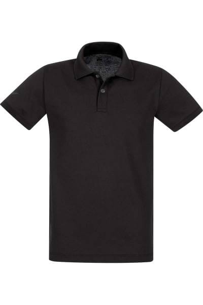 TRIGEMA Poloshirt - Polo, Slim Fit - schwarz, Einfarbig