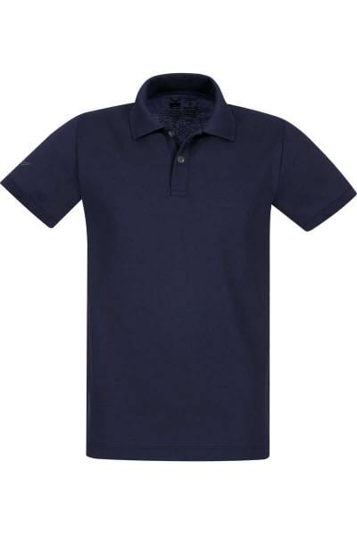 TRIGEMA Poloshirt - Polo, Slim Fit - dunkelblau, Einfarbig