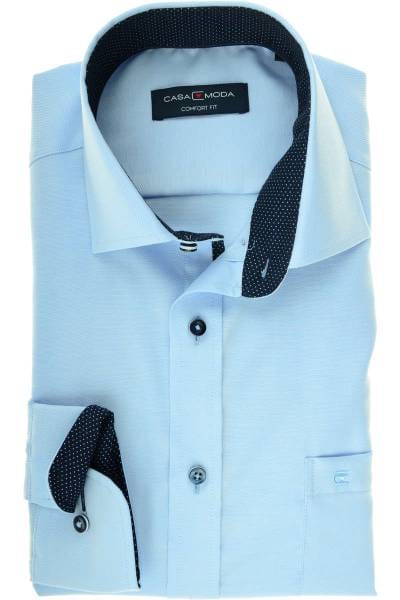 Casa Moda Comfort Fit Hemd hellblau/weiss, Strukturiert