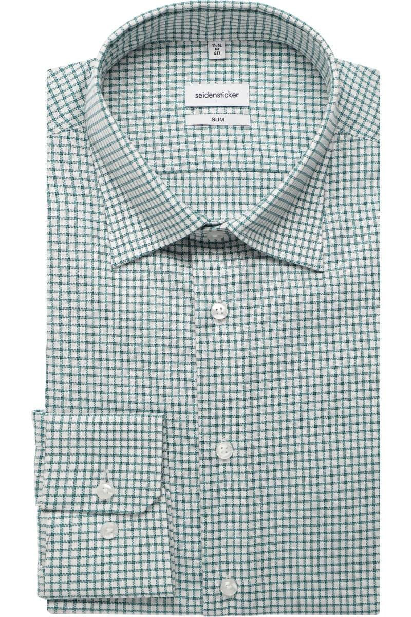 Seidensticker Slim Fit shirt Mint Green, Chequered | Businesshemden.com Seidensticker Slim Fit shirt Mint Green, Chequered | Businesshemden.com