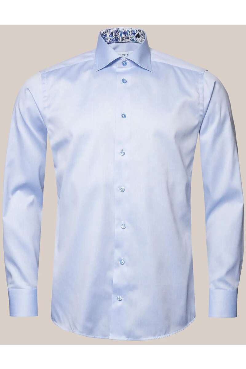 Eton Slim Fit shirt bright blue, One Colour Hemden.de