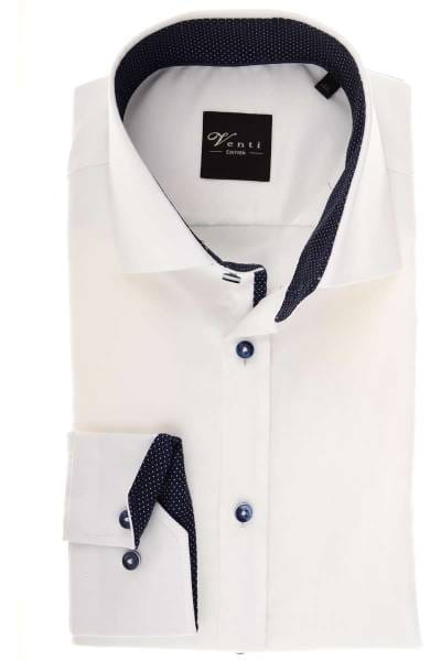 Venti Slim Fit Hemd weiss, Strukturiert