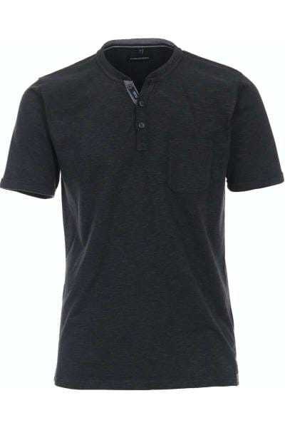 Herren Henley-Shirts Kurzärmelig - Lässige Shirts Mit Knopfleiste