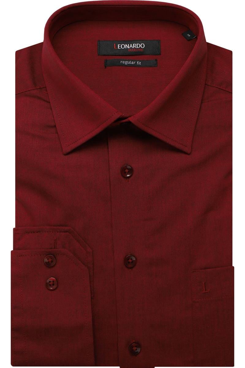Leonardo by Jupiter Regular Fit Hemd rot, Einfarbig