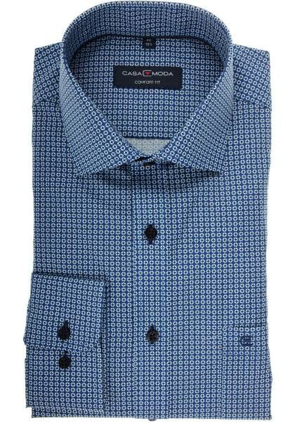 Casa Moda Comfort Fit Hemd blau/weiss, Gemustert