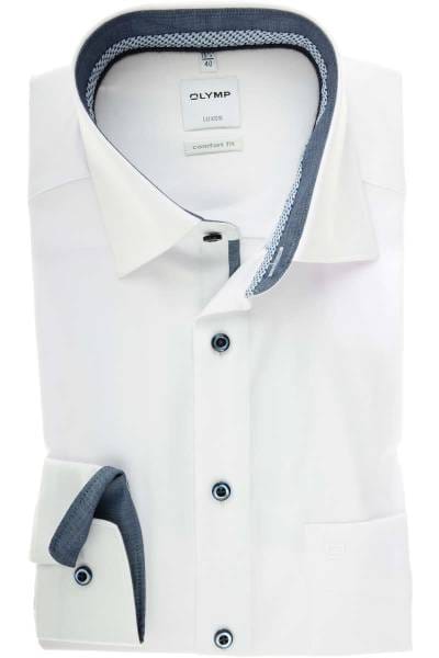 Olymp Luxor Comfort Fit Hemd weiss, Einfarbig