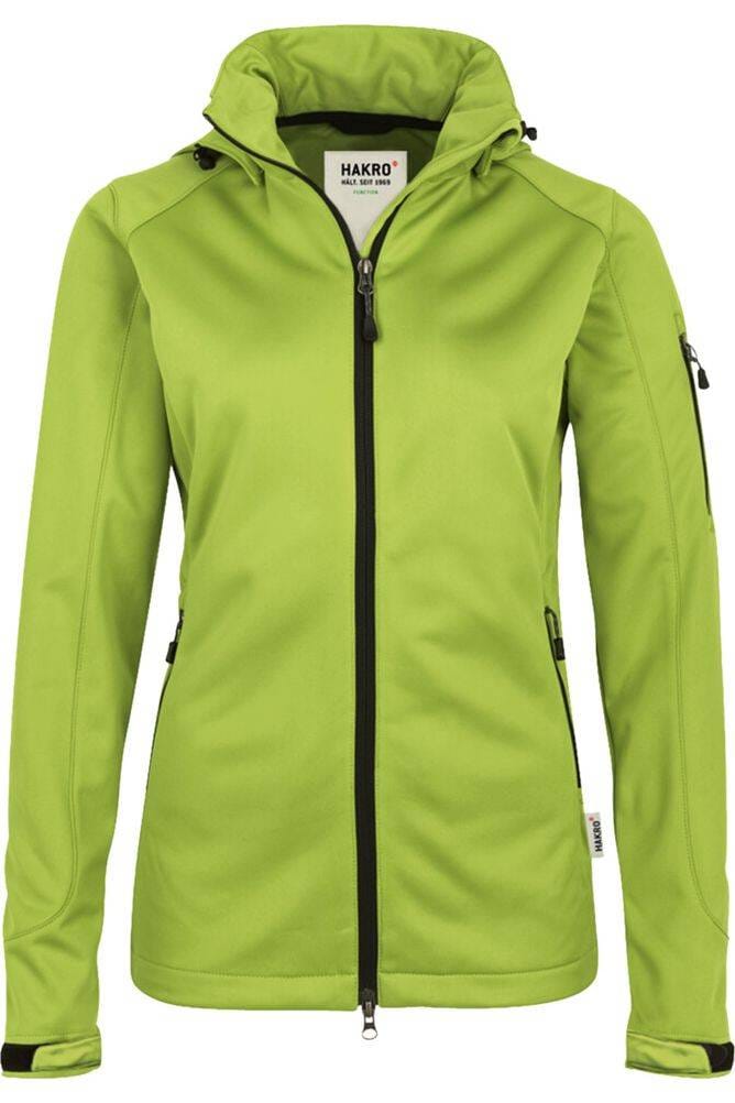 HAKRO 248 Regular Fit women softshell jacket hood (removable) kiwi