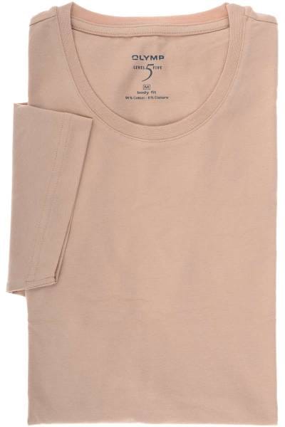 OLYMP Level Five Body Fit Rundhals T-Shirt hautfarben