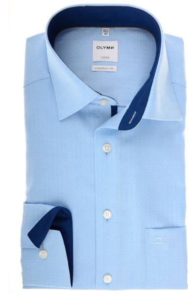 Olymp Luxor Comfort Fit Hemd bleu, Gemustert