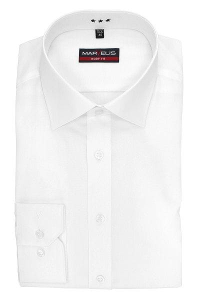 Marvelis Hemd - Body Fit - weiss, Einfarbig