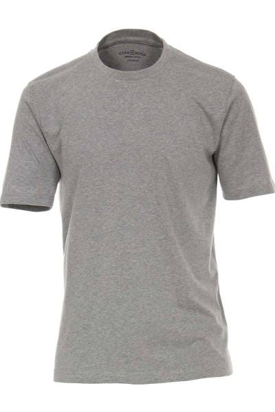 Casa Moda T-Shirt Rundhals grau, einfarbig