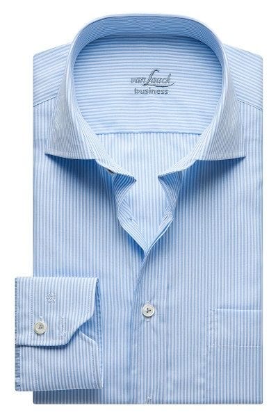 van Laack Hemd - Regular Fit - hellblau, Gestreift