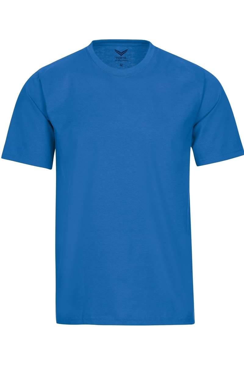 Hochwertiges Trigema Herren T Shirt Mit Rundhals In Der Farbe Blau Einfarbig Des T Shirt Ist Aus 100 Baumwolle Gefertigt Und Made In Germany Hemden De