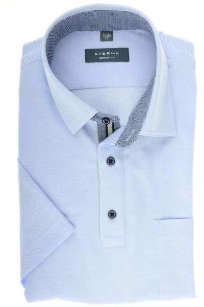 ETERNA Comfort Fit Hemd blau, Einfarbig
