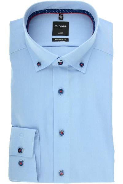 OLYMP Luxor Modern Fit Hemd ozon, Einfarbig