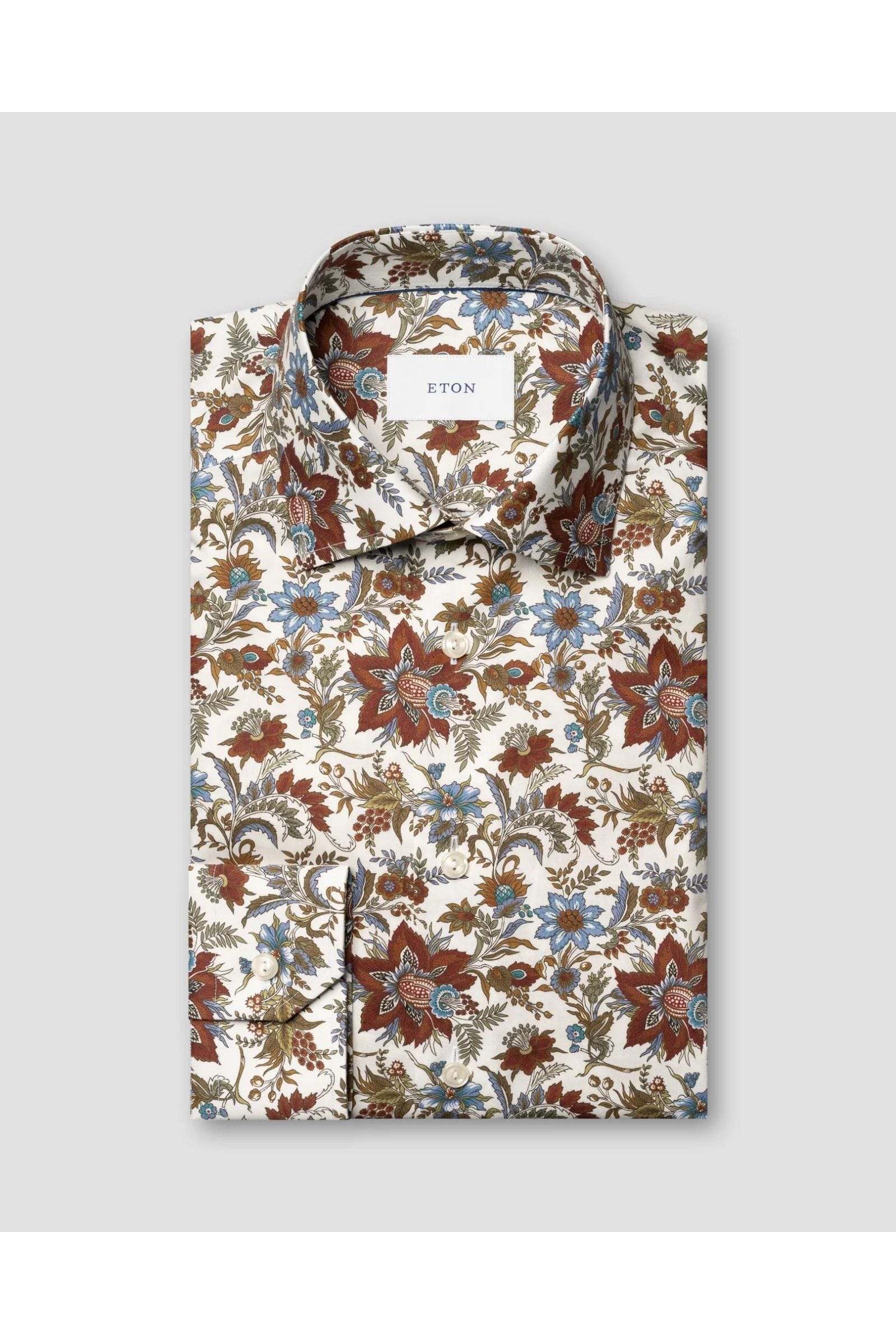 ETON Slim Fit Hemd weiss, Blumen 38 - S