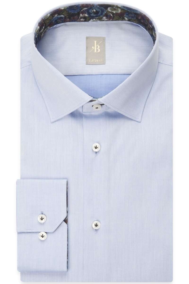 Jacques Britt Custom Fit Hemd blau, Einfarbig 40 - M Jacques Britt Custom Fit Hemd blau, Einfarbig 40 - M