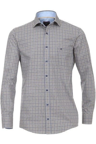 Casa Moda Hemd - Comfort Fit - braun/blau, Kariert